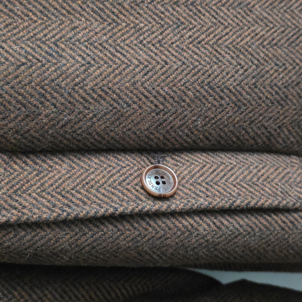 Pendleton Brown Herringbone Pea Coat - image 5